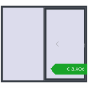 Pricing Sliding patio doors 2500x2200 mm REHAU SYNEGO SLIDE ANTHRACITE_GREY_STRUKTURAL two-sided. Price: 3405,79 €
