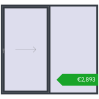 Pricing Sliding patio doors 2600x2400 mm REHAU SYNEGO SLIDE ANTHRACITE_GREY_STRUKTURAL two-sided. Price: 2892,57 €