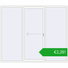 Pricing Sliding patio doors 2600x2200 mm PATIO DOOR REHAU BRILLANT DESIGN RAL 9016 Traffic white two-sided. Price: 2280,70 €