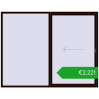 Pricing Sliding patio doors 2700x2100 mm PATIO DOOR REHAU BRILLANT DESIGN CHOCOLATE_BROWN two-sided. Price: 2220,52 €