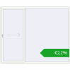 Ustalenie cen Przesuwane drzwi tarasowe 2800x2300 mm PATIO DOOR REHAU BRILLANT DESIGN RAL 9016 Traffic white dwustronny. Cena: 2296,14 €