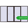 Pricing Sliding patio doors 3800x2200 mm PATIO DOOR REHAU BRILLANT DESIGN BLACK_BROWN two-sided. Price: 5 831.52 EUR