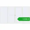 Ustalenie cen Przesuwane drzwi tarasowe 4000x2300 mm PATIO DOOR REHAU SYNEGO RAL 9016 Traffic white dwustronny. Cena: 5507,71 €