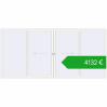 Ustalenie cen Przesuwane drzwi tarasowe 4500x2100 mm PATIO DOOR REHAU BRILLANT DESIGN RAL 9016 Traffic white dwustronny. Cena: 4131,87 €