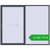 Pricing Sliding patio doors 2700x2200 mm PATIO DOOR REHAU BRILLANT DESIGN ANTHRACITE_GREY_STRUKTURAL two-sided. Price: 14 651.14 PLN