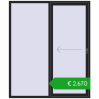 Pricing Sliding patio doors 1800x2150 mm PATIO DOOR REHAU BRILLANT DESIGN BLACK_ULTI-MATT two-sided. Price: 2669,68 €
