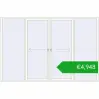 Pricing Sliding patio doors 3300x2200 mm PATIO DOOR REHAU BRILLANT DESIGN RAL 9016 Traffic white two-sided. Price: 4948,00 €