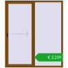 Pricing Sliding patio doors 1900x2200 mm REHAU SYNEGO SLIDE GOLDEN OAK two-sided. Price: 2985,46 €