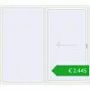 Pricing Sliding patio doors 2500x2200 mm REHAU SYNEGO SLIDE RAL 9016 Traffic white two-sided. Price: 2444,86 €