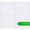 Pricing Sliding patio doors 2370x2120 mm REHAU SYNEGO SLIDE RAL 9016 Traffic white two-sided. Price: 2202,20 €