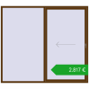 Ustalenie cen Przesuwane drzwi tarasowe 2500x2200 mm PATIO DOOR REHAU BRILLANT DESIGN WALNUT dwustronny. Cena: 2816,55 €