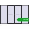 Pricing Sliding patio doors 3300x2200 mm PATIO DOOR REHAU BRILLANT DESIGN BLACK_ULTI-MATT two-sided. Price: 3738,21 €