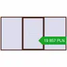 Pricing Sliding patio doors 4500x2300 mm PATIO DOOR REHAU SYNEGO BLACK_CHERRY two-sided. Price: 19 856.68 PLN