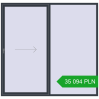 Pricing Sliding patio doors 2500x2400 mm REHAU GENEO HST ANTHRACITE_GREY_STRUKTURAL two-sided. Price: 35 094.31 PLN