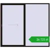 Pricing Przesuwane drzwi tarasowe 2700x2400 mm REHAU GENEO HST BLACK_BROWN dwustronny. Price: 26 722,98 zł