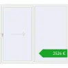 Ustalenie cen Przesuwane drzwi tarasowe 2500x2200 mm REHAU SYNEGO SLIDE RAL 9016 Traffic white dwustronny. Cena: 2525,51 €