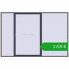 Ustalenie cen Przesuwane drzwi tarasowe 3500x2300 mm PATIO DOOR REHAU BRILLANT DESIGN ANTHRACITE_GREY_STRUKTURAL dwustronny. Cena: 2691,17 €