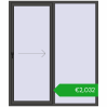 Pricing Sliding patio doors 1800x2120 mm PATIO DOOR REHAU BRILLANT DESIGN BASALT_GREY two-sided. Price: 1847,33 €