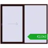 Ustalenie cen Przesuwane drzwi tarasowe 2500x2100 mm PATIO DOOR REHAU BRILLANT DESIGN CHOCOLATE_BROWN dwustronny. Cena: 2061,93 €