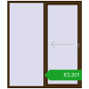 Pricing Sliding patio doors 1800x2115 mm REHAU SYNEGO SLIDE DARK_OAK two-sided. Price: 2935,09 €