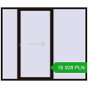 Pricing Sliding patio doors 2600x2200 mm PATIO DOOR REHAU SYNEGO BLACK_BROWN two-sided. Price: 16 928.39 PLN