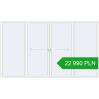 Pricing Sliding patio doors 3800x2200 mm PATIO DOOR REHAU BRILLANT DESIGN RAL 9016 Traffic white two-sided. Price: 22 989.75 PLN