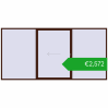 Pricing Sliding patio doors 4500x2200 mm PATIO DOOR REHAU BRILLANT DESIGN BLACK_CHERRY two-sided. Price: 2571,74 €