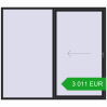 Pricing Sliding patio doors 2500x2200 mm PATIO DOOR REHAU BRILLANT DESIGN BLACK_ULTI-MATT two-sided. Price: 3 010.98 EUR