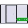 Pricing Sliding patio doors 2900x2000 mm PATIO DOOR REHAU BRILLANT DESIGN BLACK_COOL_110L-2 two-sided. Price: 14 216.99 PLN