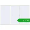 Ustalenie cen Przesuwane drzwi tarasowe 3300x2200 mm PATIO DOOR REHAU SYNEGO RAL 9016 Traffic white dwustronny. Cena: 3719,56 €