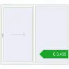 Pricing Sliding patio doors 2500x2200 mm PATIO DOOR REHAU SYNEGO RAL 9016 Traffic white two-sided. Price: 3434,93 €