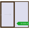Pricing Sliding patio doors 2500x2330 mm REHAU SYNEGO SLIDE DARK_OAK two-sided. Price: 10 005,15 zł