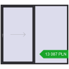 Pricing Sliding patio doors 2500x2200 mm PATIO DOOR REHAU BRILLANT DESIGN BLACK_ULTI-MATT two-sided. Price: 13 086.96 PLN