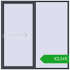 Pricing Sliding patio doors 2180x2200 mm REHAU SYNEGO SLIDE ANTHRACITE_GREY_STRUKTURAL two-sided. Price: 2344,65 €