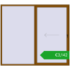 Pricing Sliding patio doors 2600x2300 mm PATIO DOOR REHAU SYNEGO GOLDEN OAK two-sided. Price: 3141,78 €