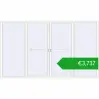 Pricing Sliding patio doors 3750x2200 mm PATIO DOOR REHAU SYNEGO RAL 9016 Traffic white two-sided. Price: 3736,97 €