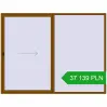 Pricing Sliding patio doors 3000x2300 mm REHAU GENEO HST GOLDEN OAK two-sided. Price: 37 139.21 PLN