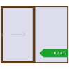 Ustalenie cen Przesuwane drzwi tarasowe 2700x2300 mm PATIO DOOR REHAU BRILLANT DESIGN WALNUT dwustronny. Cena: 2471,78 €