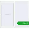 Ustalenie cen Przesuwane drzwi tarasowe 2400x2200 mm PATIO DOOR REHAU SYNEGO RAL 9016 Traffic white dwustronny. Cena: 2419,45 €