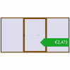 Pricing Sliding patio doors 4500x2300 mm PATIO DOOR REHAU BRILLANT DESIGN GOLDEN OAK two-sided. Price: 2473,08 €