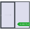 Pricing Sliding patio doors 2600x2400 mm REHAU GENEO HST ANTHRACITE_GREY_STRUKTURAL two-sided. Price: 24 683,26 zł