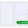 Pricing Sliding patio doors 2400x2200 mm REHAU SYNEGO SLIDE RAL 9016 Traffic white two-sided. Price: 3236,06 €