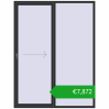 Pricing Sliding patio doors 1900x2500 mm REHAU GENEO HST ANTHRACITE_GREY_GLATT two-sided. Price: 7871,80 €