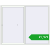 Pricing Sliding patio doors 2600x2100 mm PATIO DOOR REHAU SYNEGO RAL 9016 Traffic white two-sided. Price: 2329,40 €