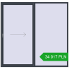 Pricing Sliding patio doors 2400x2300 mm REHAU GENEO HST ANTHRACITE_GREY_STRUKTURAL two-sided. Price: 34 016.82 PLN