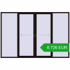 Pricing Sliding patio doors 3300x2200 mm PATIO DOOR REHAU SYNEGO BLACK_BROWN two-sided. Price: 6 726.1 EUR
