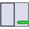 Pricing Sliding patio doors 2700x2300 mm PATIO DOOR REHAU BRILLANT DESIGN ANTHRACITE_GREY_STRUKTURAL two-sided. Price: 15 443.72 PLN
