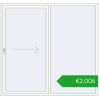 Pricing Sliding patio doors 2100x2000 mm REHAU SYNEGO SLIDE RAL 9016 Traffic white two-sided. Price: 1823,46 €