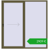 Pricing Sliding patio doors 2100x2200 mm PATIO DOOR REHAU SYNEGO QUARTZ_GREY two-sided. Price: 2909,19 €