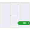 Pricing Przesuwane drzwi tarasowe 2600x2200 mm PATIO DOOR REHAU BRILLANT DESIGN RAL 9016 Traffic white dwustronny. Price: 2083,72 €